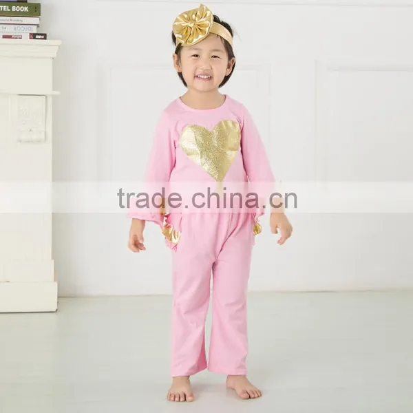 Kapu Manufacture Baby Girl Halloween Clothing Set Frock Design Gold Polka Dot Made in 2016 photo-3