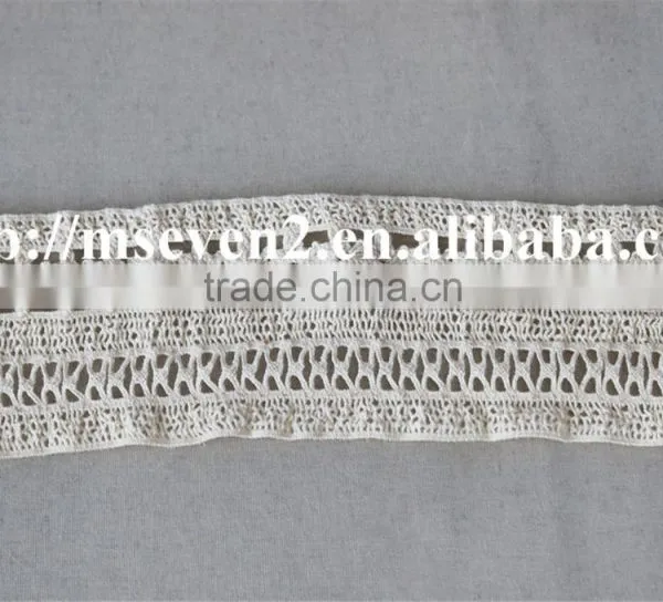 High Quality Design Lace in 7.2cm 100% Cotton Embroidery Running Yardage for Sale photo-2