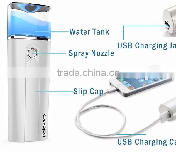 USB Recharge Facial Spray Sprayer Portable Handheld Face Nano Mist Device photo-2