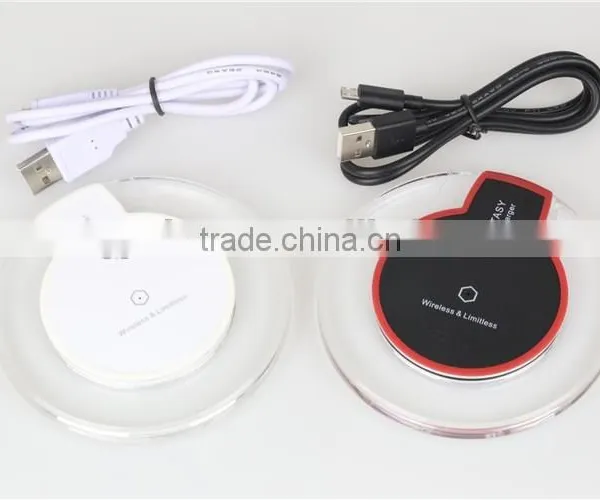 OEM ORDER WELCOME QI WIRELESS CHARGER PAD STAND QI WIRELESS CHARGER PAD WITH LCD LIGHT FOR GALAXY S7 EDGE TRANSMITTER photo-4