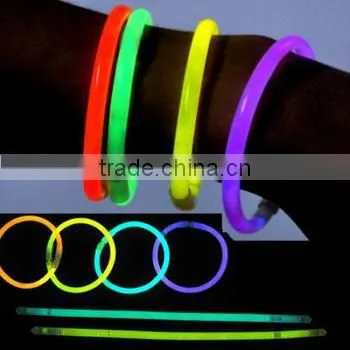 8 Inch ECO Glow in the Dark Party Favor Plastic Glow Bracelet photo-4
