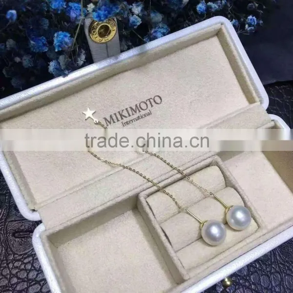 18k Gold Earring Jewelry Natural Freshwater Pearl Earrings photo-2