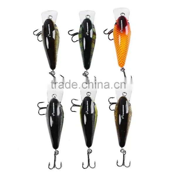 6pcs 6 Color Fishing Crankbait Hook Lure Bait Artificial Bait Sharp Fishing Hooks photo-3