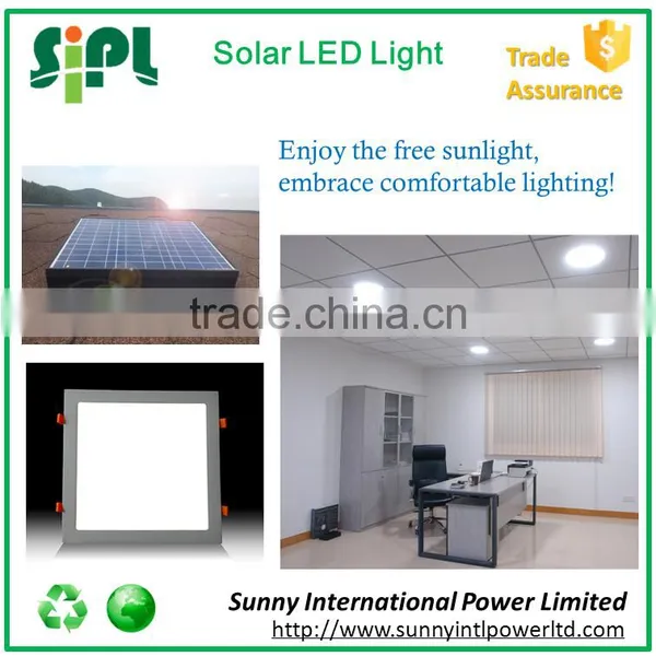 Solar House Light Green Powered Lighting Square Flat Led Panel Sensor Light photo-2