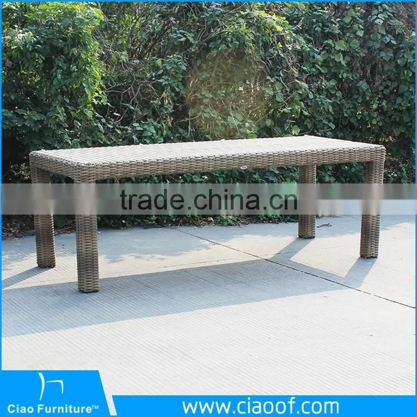 Outdoor Synthetic Rattan Square Dining Table For 8 photo-4