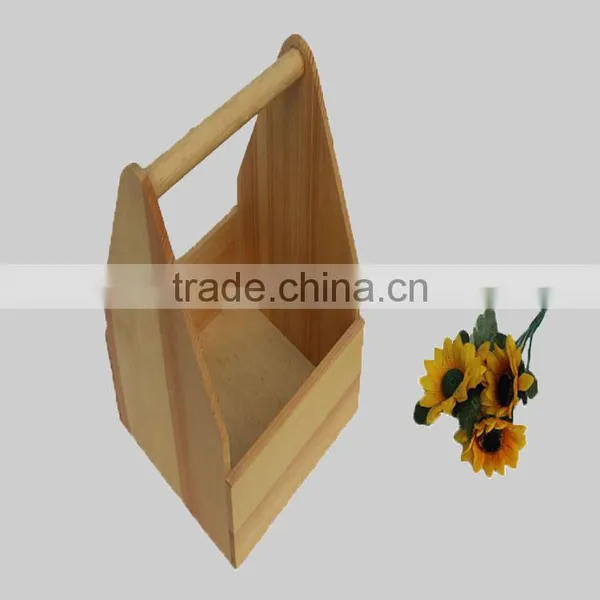 New Unique Wooden Flower Storage for Mothers Day Flowers Basket Flower Girl Baskets