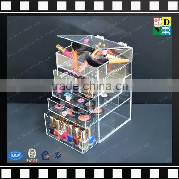 2016 Factory Price Acrylic Cosmetic Case/Acrylic Storage Box/Customized 4 Tiers Makeup Organizer photo-2