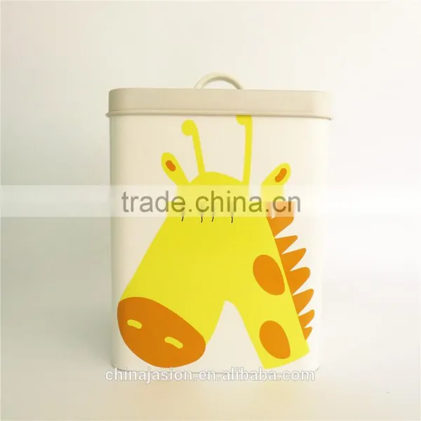 Set of 5pcs Metal Dog Dry Food and Bird Pet Treats Storage Canister Tin Box photo-4