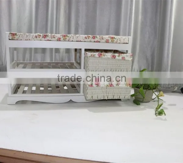 Wood Shoe Rack With Cushion photo-3