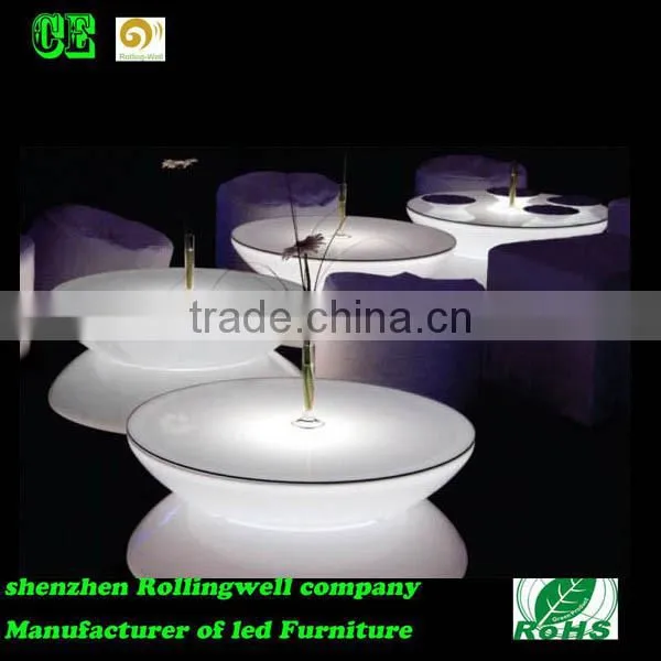 LED Portable Bar Furniture Glow Coffee Table Made of 2 Hemispheres photo-3