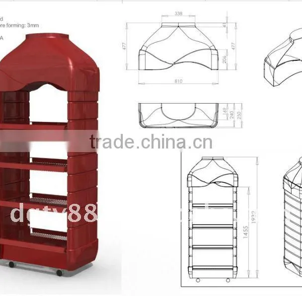 Vacuum Forming Suction Plastic Products Christmas Drinking Display Stand photo-2