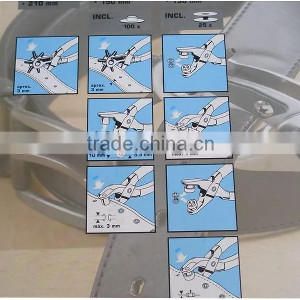 Revolving Carbon Steel Leather Punch Pliers photo-3