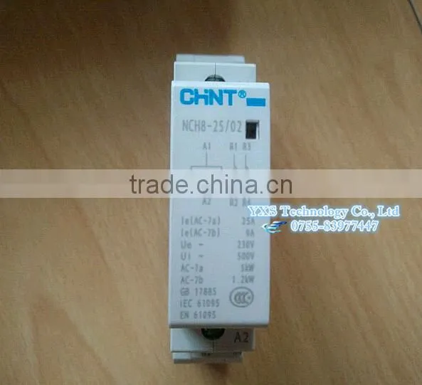 NCH8-25/20 High Quality 25A 230V 50Hz/60z 2NO Din Rail Household Chnt AC Contactor With Din Rail photo-3