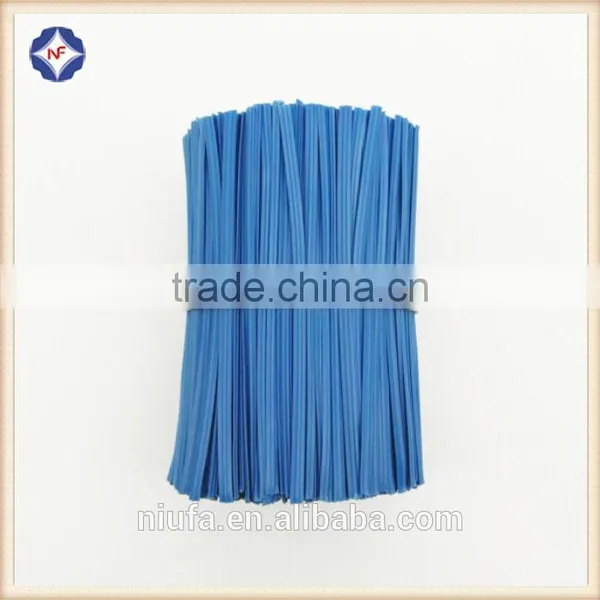 Packaging Materials Single Wire Flat Plastic Coated Twist Tie photo-3