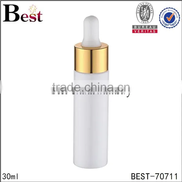 Wholesale Cosmetic Packaging Beard Oil Essential Oil Perfume White PP Big Head Aluminum 30ml Plastic Bottle photo-5