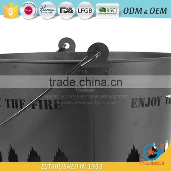 Ash Bucket With Lid Metal Wooden Ash Bucket With Handle photo-5