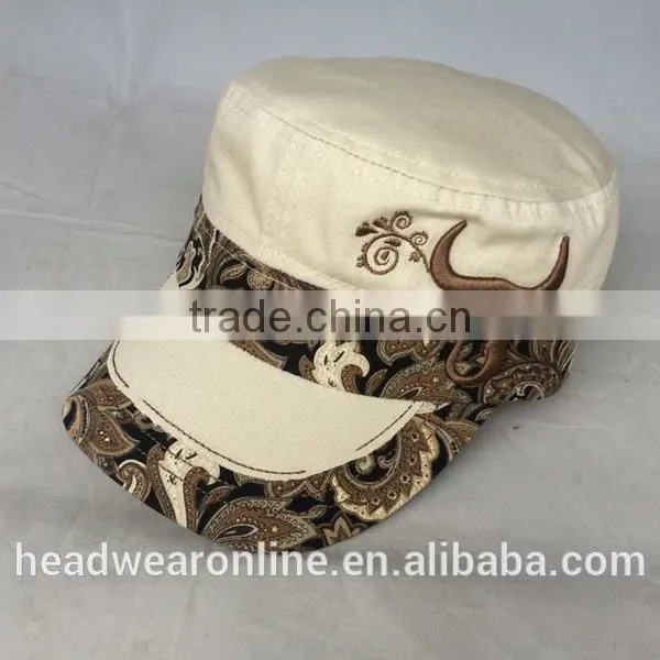 Hot Horn Embroidery Military Caps and Flat Caps With Dongguan Factory photo-4