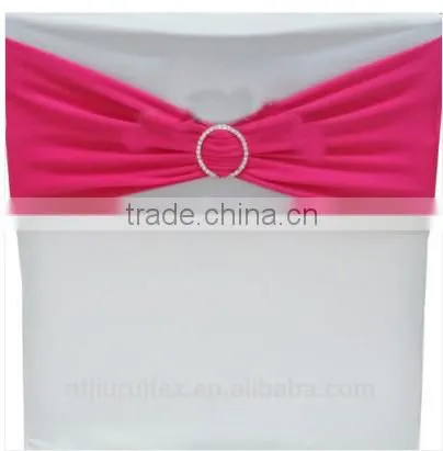 Wedding Spandex Chair Band Chair Sash With Diamond Buckle photo-2