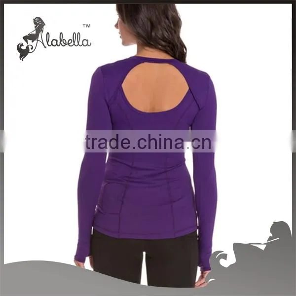 Gym Yoga Shirt Women Long Sleeve T-shirt Wholesale Yoga Wear photo-2