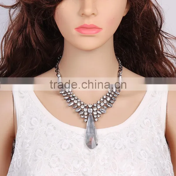New Fashion Big Teardrop Pendant Choker Necklace for Women Accessories photo-3