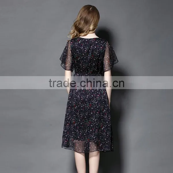 MAXNEGIO Long Summer Lady Dresses Elegant Design Fashion Chiffon Dress photo-2