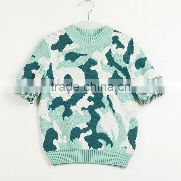 New Arrival Hand-made Sweater Design For Kid Wear Spring Children Clothes Camouflage photo-4