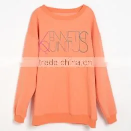 Cheaper Customized Designs Fashionable Ladies Printed Hoodies&sweatshirt CVC60/40 Fleece Crewneck Hoodies&sweatshirt photo-2
