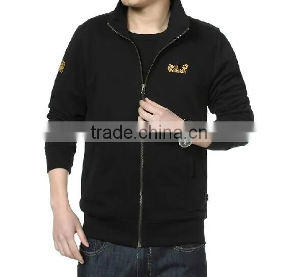 High Quality Wholesaleplain Black Jacket Blend Jacket Custom Logo Embroidery Bulk Jacket