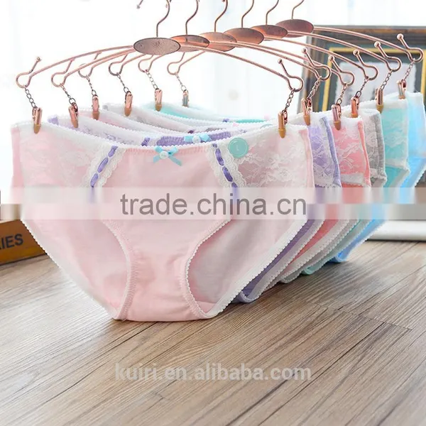 2017 Cheap Popular Comfortable Lovely Super Hot Saxy Girls Panty Cute Briefs Underwear 10A photo-2