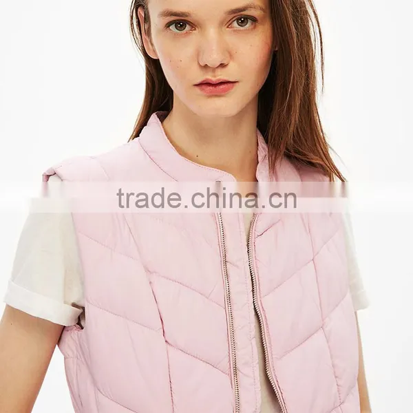 Wholesale High Quality Womens Nylon Vest Winter Sleeveless Jacket photo-6