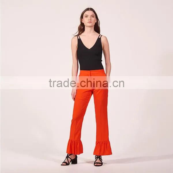 Elasticated Knit V-neck and Narrow Cross Straps Back Camisoles for Women photo-3