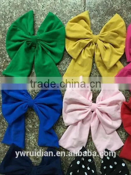 Girls and Doll Bow Hairwear Persnickety Remake Cotton Bowknot Baby Girl Headbands Children Cotton Hairband Wholesale 2016 photo-4