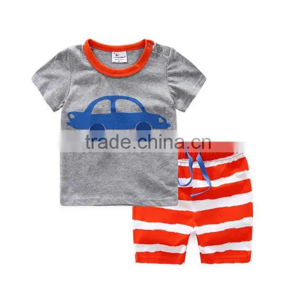 Wholesale 100% Cotton Summer Children Clothing Set for 2-7 Y Boy photo-2