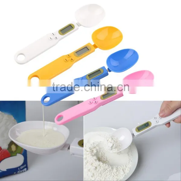 2017 Low Power Consumption 500/0.1g Digital LCD Measuring Food Kitchen Lab Electronic Spoon Weight Scale photo-2