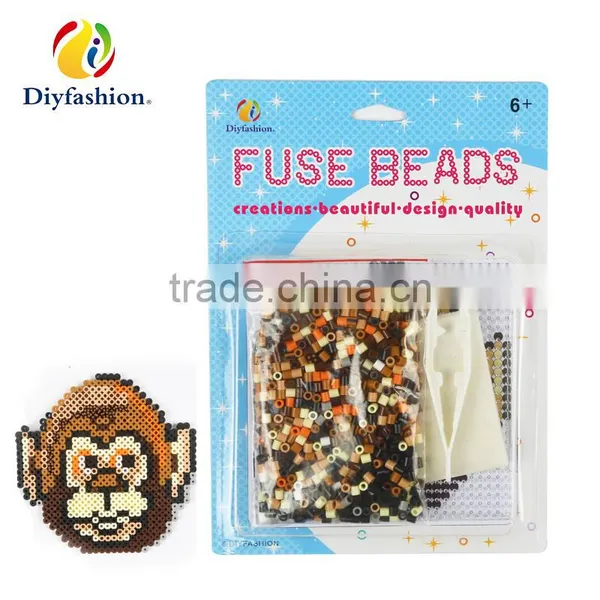 Diyfashion 5mm Mini Hama Perler Fuse Beads Gorilla Set With Pegboard Iron Paper and Twezzer Fuse Beads Set Toys 18001 photo-2
