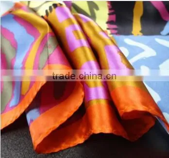 OEM Print Silk Scarf For Women Promotion & Premium Scarf Silk Scarf New Design Scarf Poly Scarf & Cashmere Scarf photo-5