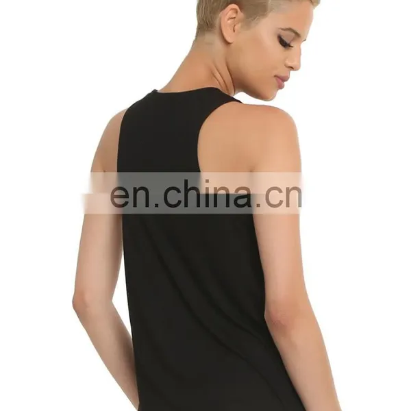 Healy Custom High Density Black Stripe Single Jersey Cotton Women Tops photo-3