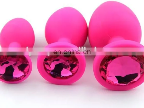 2015 Hot Selling Pink Color Silicone Anal Butt Plug, Sex Butt Plug Toys photo-2