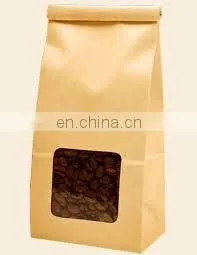 Custom Printed Food Kraft Paper Bags Lined Aluminum Foil Paper Coffee Bag photo-2