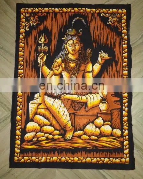 Hindu Prints BATIK PRINTED WALL TAPESTRY FROM INDIA LOT OF 50 PCS photo-6