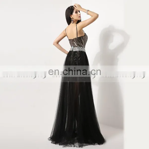 Gorgeous Sweetheart Sleeveless Sequins Short Prom Dresses With Detachable Skirt AJ011 Flowing Chiffon Long Dresses photo-3