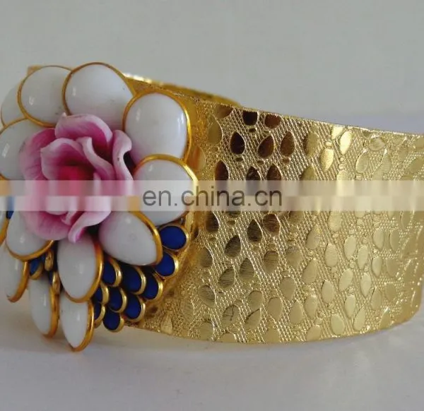 Wholesale Pachi Cuff Bracelet - Indo Western Style Pearl Cuff Bracelet - Party Wear Pachhi Cuff Bracelet 2015 photo-2