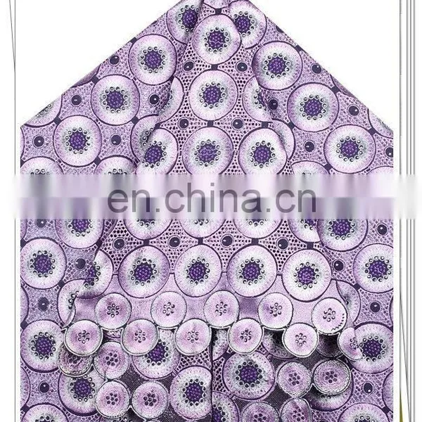 Wholesales Handcut African Swiss Voile Lace Fabric With Many Stones for Wedding and Party