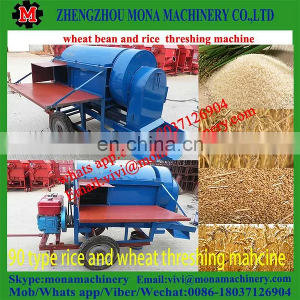 Small Mobile Grains Thresher Rice Thresher With Wheels for Mini Thresher Machine photo-6