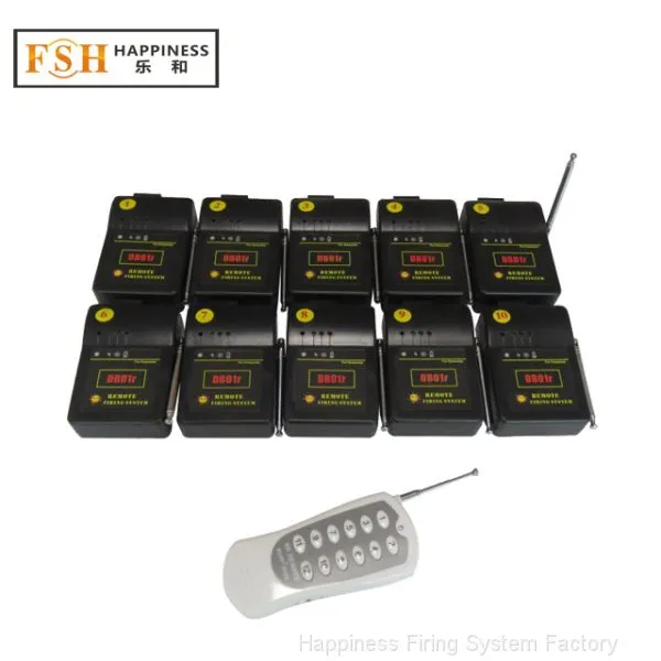 10 Channels (DB01r-10) Salvo and Sequential Fire 150m Wireless Remote Control Stage Fountains or Cake Fireworks Firing System
