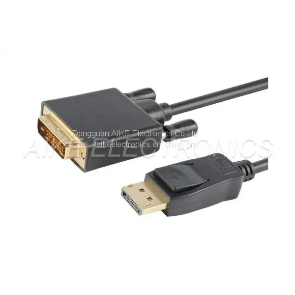 Кабель адаптера Displayport (мужской разъем) на DVI (24+1) (мужской разъем), поддерживающий разрешение 1920x1080 при частоте 60 Гц