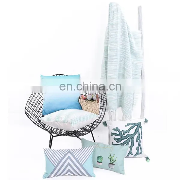 Low Profile Fashion Polyester Liner Cactus Printed Embroidered Decor Home Indoor Cushion Pillow photo-7