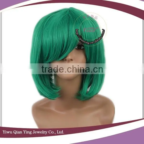 Short Green Synthetic Fiber Macross F-Ranka Wig Cosplay Wig photo-4