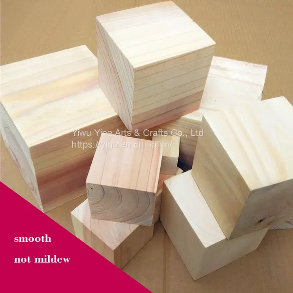 Custom Unfinished Wooden Blocks Unfinished Wood Cubes Blocks photo-5