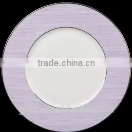 20pcs Bone China Dinnerware Set With Moist Purple Hibiscus photo-2
